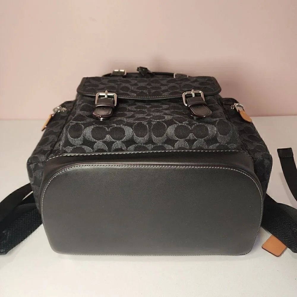 NWT Coach CO933 Sprint Backpack In Signature Denim Black